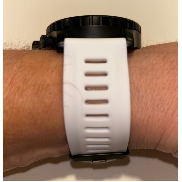 Watch Band 25mm White Rubber Replacement 4 Nixon 51-30 Strap Garmin Silicone NEW - Picture 2 of 11